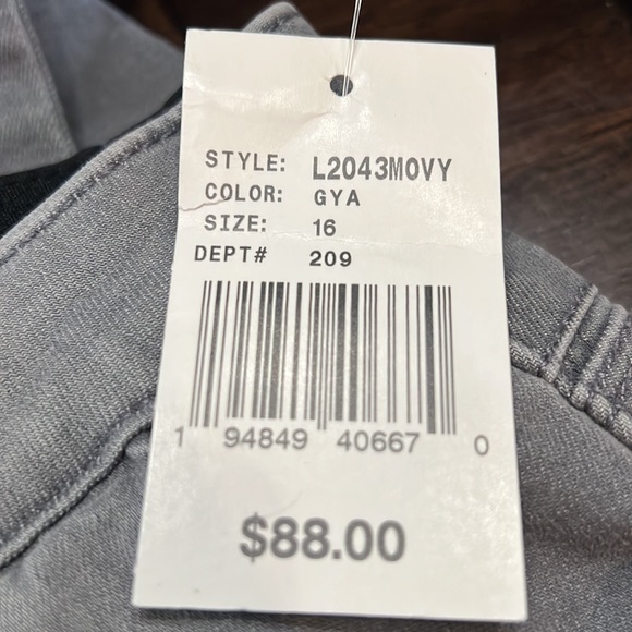 Wit & Wisdom Lux Touch High Rise Gray Rhinestones Ab Solution’s Jeans - Picture 11 of 12